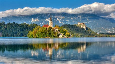 Isl In Lake Bled In Slovenia Hdr Hd Desktop Background Labastravel