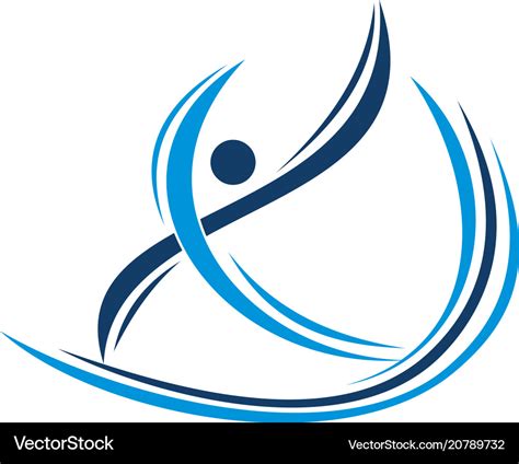 Physiotherapy Treatment Logo Design Template Vector Image