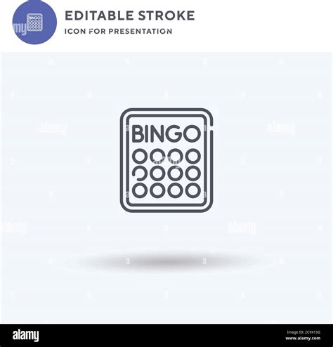 Icono De Bingo Vector Signo Plano Relleno Pictograma Sólido Aislado En Blanco Ilustración De