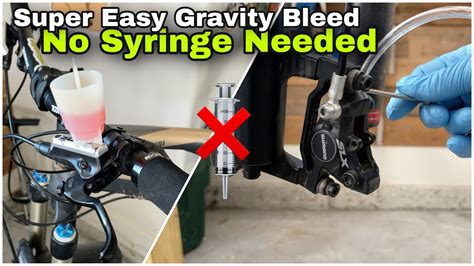 How To Gravity Bleed Shimano Brakes No Syringe Needed Super Easy