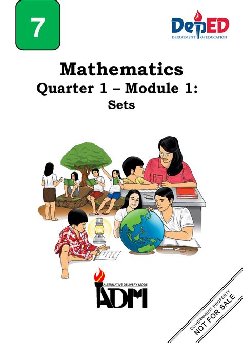 Math 7 Adm Module 1 Final Mathematics Quarter 1 Module 1 Sets 7