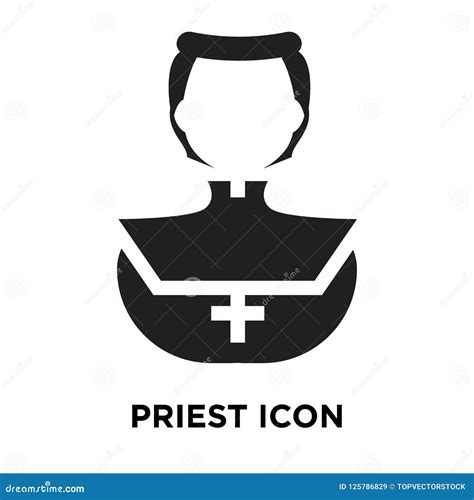 Priest Icon Vector Isolated On White Background Logo Concept Of Stock