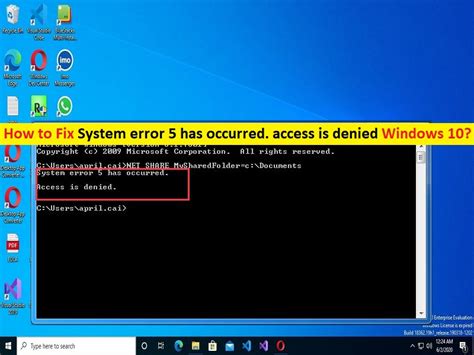 Fix System Error 5 Has Occurred Access Is Denied Windows 10 Steps