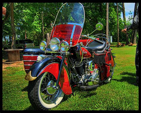 You meet the greatest people on an indian | how to make friends (youtu.be). Old Indian Motorcycle Photograph by Noel Pennington