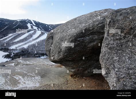 Cannon Mountain During The Winter Months From Artists Bluff Located In
