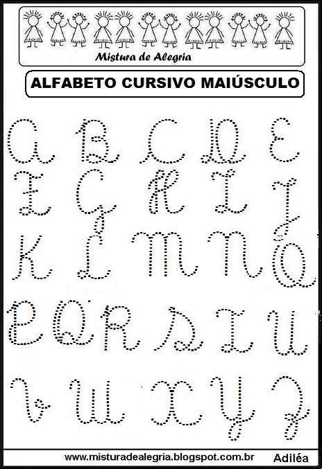 Alfabeto Cursivo Maiúsculo E Minúsculo Atividades Educativas Alfabeto Cursivo Alfabeto