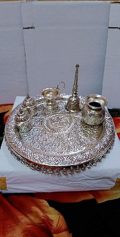 German Silver Pooja Thali Set At Rs 1700 Piece In Hathras Radhika