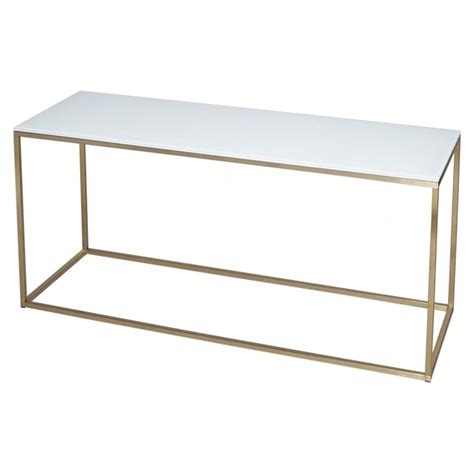 Buy White Glass And Gold Metal Tv Stand From Fusion Living