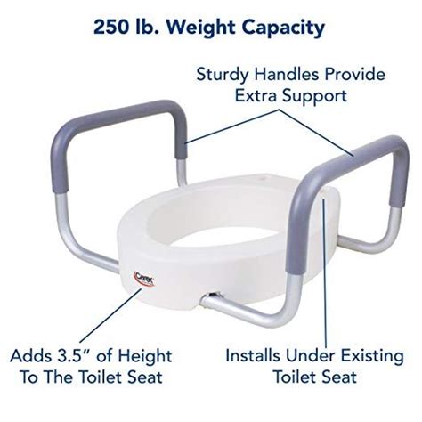 Amazonsmile Carex Raised Toilet Seat With Handles For Standard