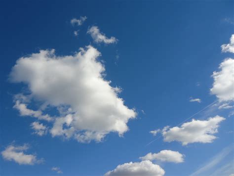 Clouds On A Mostly Clear Sky Image Free Stock Photo Public Domain