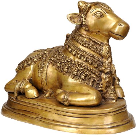 17 Nandi Shivas Escort In Brass Handmade Made In India Exotic India Art
