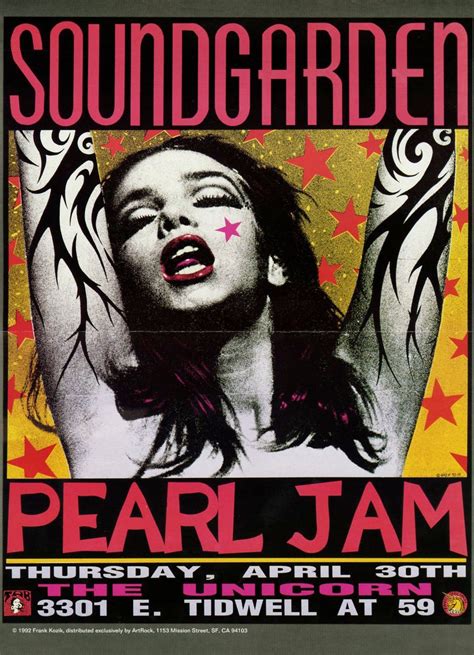 Soundgarden And Pearl Jam Poster Retro Music Poster Soundgarden