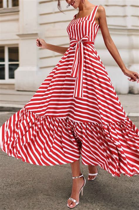 Lovely Maxi Red And White Stripe Red Striped Dress Striped Maxi