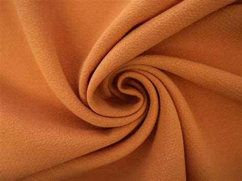 Italian Wool Double Crepe In Pumpkin Bandj Fabrics