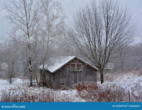 Barn In Late Fall Early Winter Landscape Editorial Stock Image Image