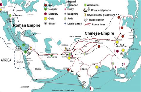 The Silk Road Overland And Maritime Routes The Overland And Maritime Download Scientific