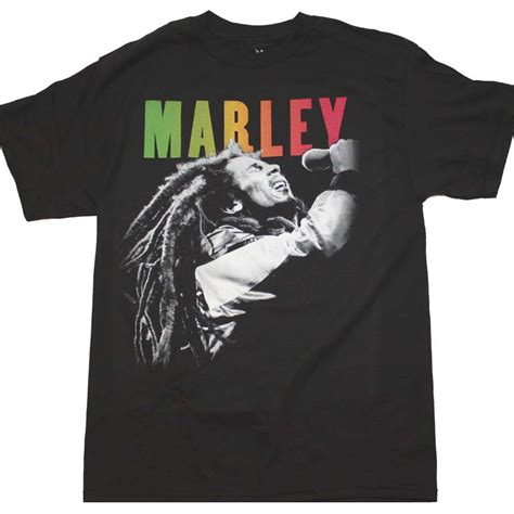 Bob marley one love t shirt jamaican reggae trendy tee men women unisex tee m793. Bob Marley T Shirt | Bob Marley Singing T-Shirt