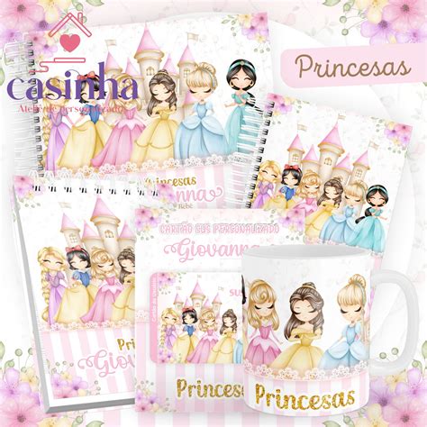 Kit Papelaria Princesas Elo7 Produtos Especiais