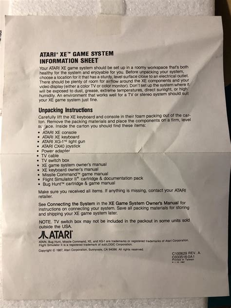 Fs Atari Xegs Console In Box Still In Original Packaging Buy