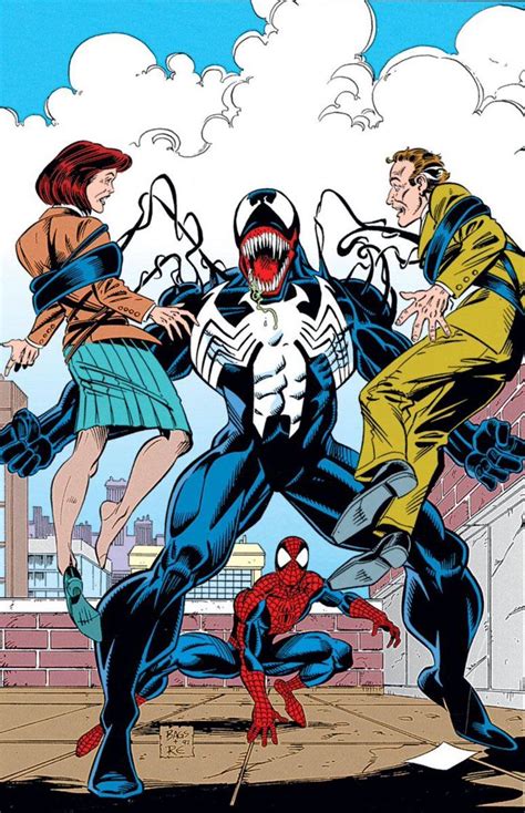 Venom And Spider Man By Mark Bagley Comics Spiderman Spiderman Dibujos
