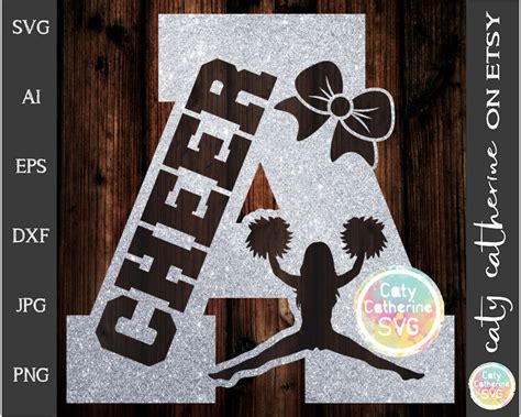 Letter A Cheerleading Monogram Letters Svg Cut File File Etsy