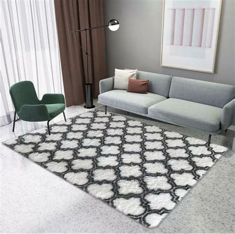 Soft Fluffy White Rug 230 X 160 Cm Carpet Bedroom Living Room In