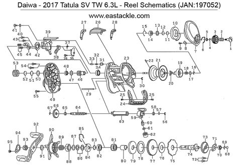 Daiwa Reel Parts Diagram