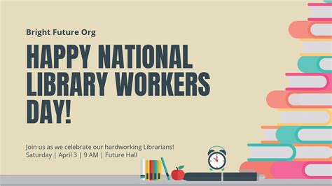 National Library Workers Day Facebook Post Template Psd