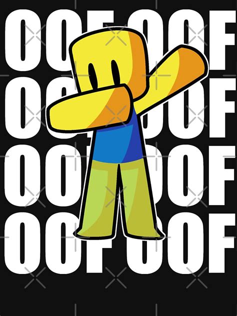 Roblox Oof Dabbing Dab Hand Drawn Gaming Noob T For Kids