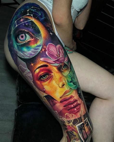 Abstract Leg Sleeve Best Tattoo Ideas For Men And Women