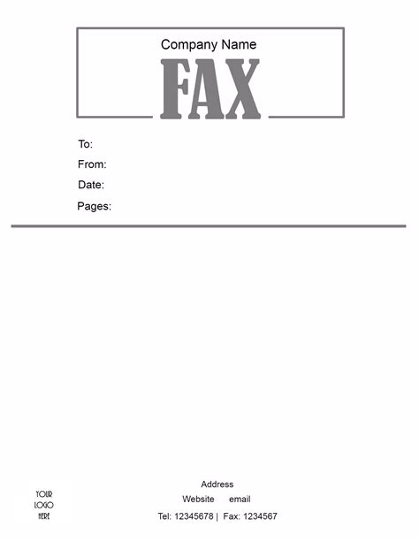 Free Basic Fax Cover Sheet Template Pdf Word 20 Free Fax Cover