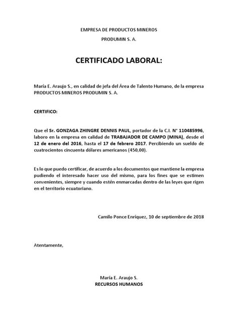 Certificado Laboral Ecuatoriano Pasos Para La Solicitud