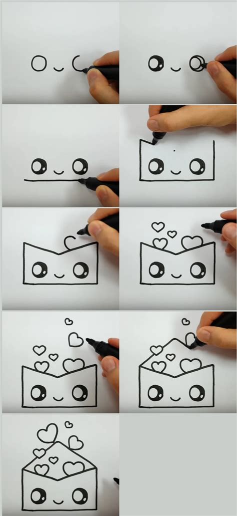 Dibujos De Amor Para Dibujar Paso A Paso Dibujos De San Valentin Kawaii