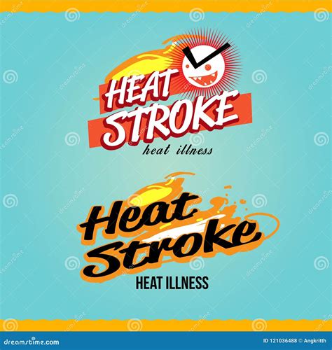 Heat Stroke Logo Vector Illustration Stock Illustration Illustration