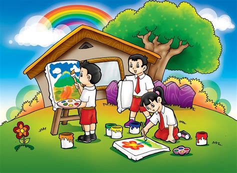 Background Gambar Sekolah Kartun Sd Download 820 Koleksi Background Anak Sekolah Sd Terbaik