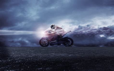 Red Sports Bike Motorcycle Motion Blur Hd Wallpaper Wallpaper Flare