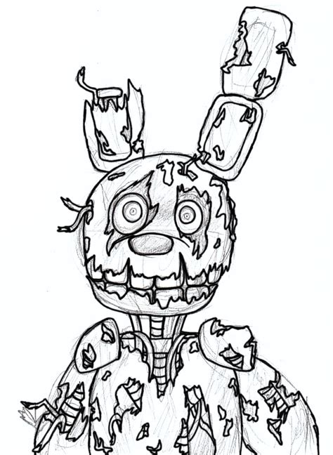 Spring Trap Five Nights At Freddys Coloring Page Coloring Pages