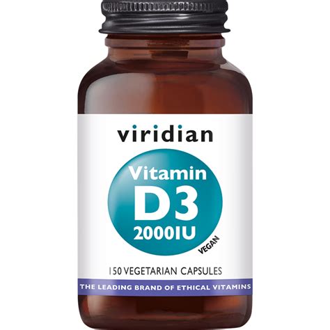 Viridian Vitamin D3 2000 Iu 50 Mcg 150 Capsules