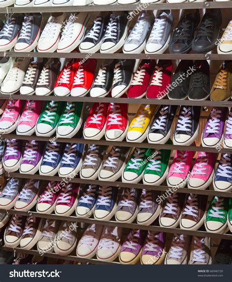 Lots Sneaker Shoes On Sale Stock Photo 66946150 Shutterstock