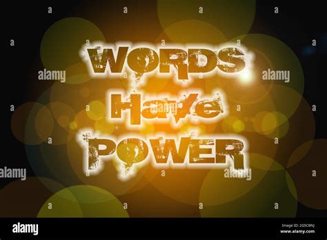 Words Have Power Concept Text On Background Stock Photo Alamy