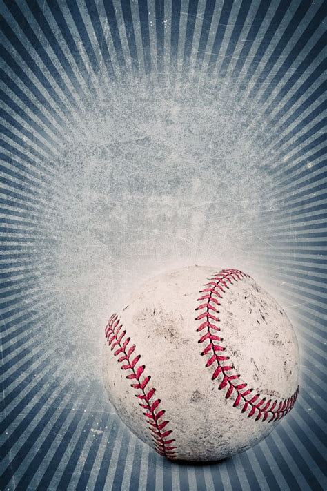 Vintage Baseball And Blue Background Stock Photo Image Of Texture
