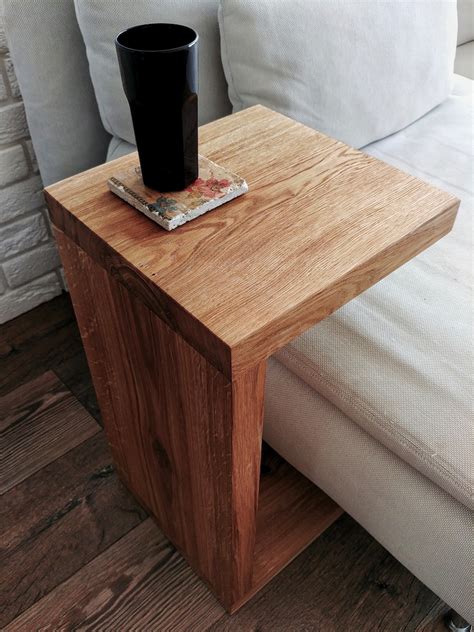 C Shaped End Table Milaau Oak Side Table Moho Coffee And End Tables Home