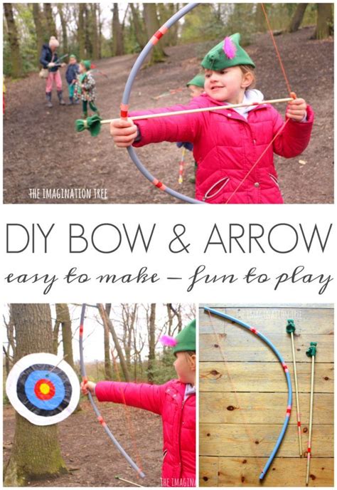 Because our helpers are only three and six, we helped them out by taping a little indicator for where the back of the arrow should fit into the string. DIY Bow and Arrow for Kids | Kids bow, arrow, Bow, arrow diy, Diy bow