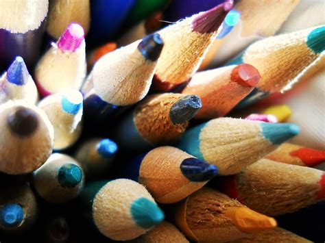 Macro Pencil Colored Focus Hd Wallpaper Pxfuel