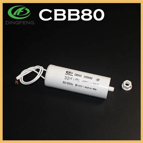 2 Fios De Iluminação Cbb80 Capacitor 32uf 250vac 5060hz Com Pés