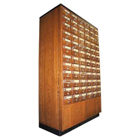 Vintage Library 72 Drawer Card File Cabinet For Sale At 1stdibs Card