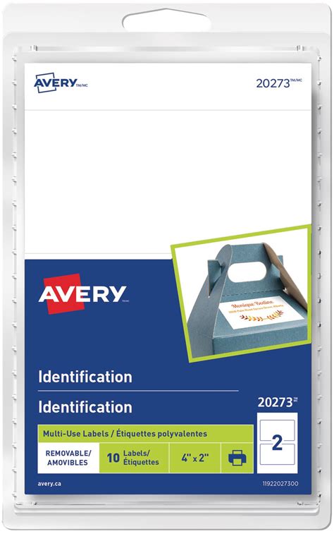 Avery Removable White Identification Labels Walmart Canada
