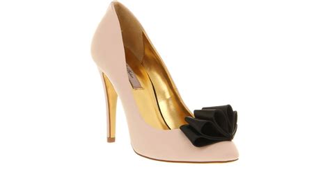Ted Baker Mayter Cort Shoe Black Nude Satin In Natural Lyst