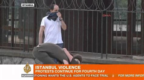 Turkish Police Break Up Istanbul Park Protest Youtube