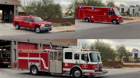Phoenix Fire Dept Reserve Engine 8 Support 8 Car 957 Responding
